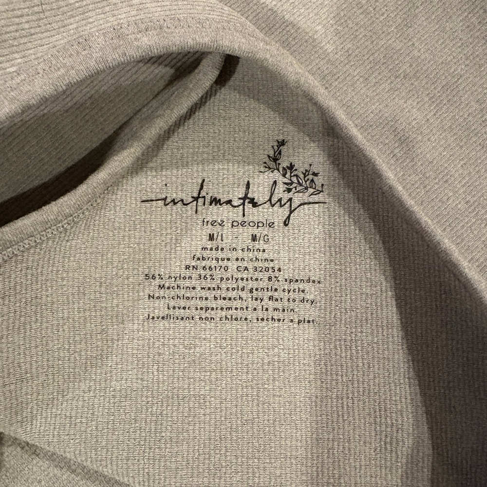 Free People Light Gray Ribbed Tank - Picture 3 of 3